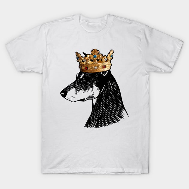 German Pinscher Dog King Queen Wearing Crown T-Shirt by millersye